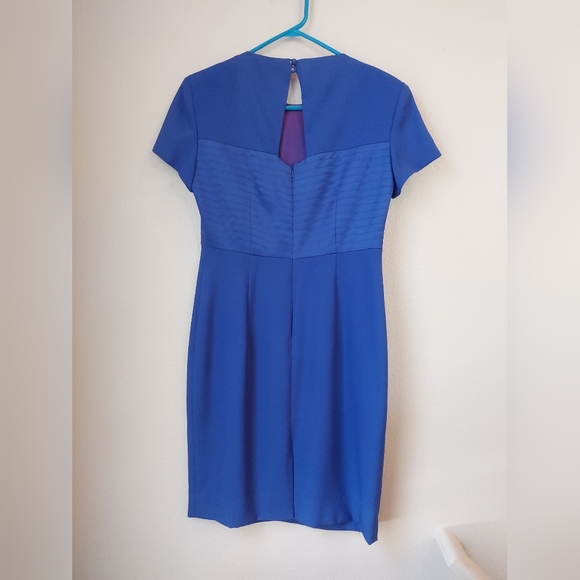 Vintage 80s Liz Claiborne Blue Pencil Dress, Size 6 - Picture 3 of 10